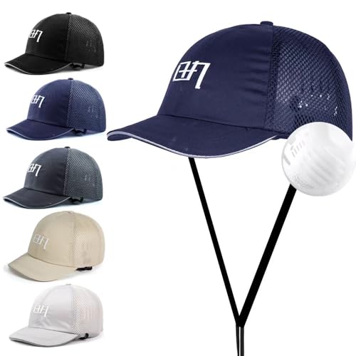 自転車 ヘルメット 帽子型 大人用 キャップ型 おしゃれ ce認証済み 内蔵ヘルメット取り外し可能 サイクリング 安全帽子 あご紐付き (ネイビー)